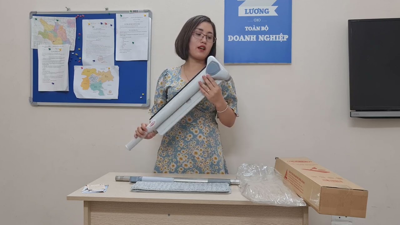 Video review cây lau nhà thông minh tự vắt cao Cấp Kitimop Xpro