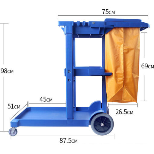 Xe đẩy Dọn Vệ Sinh 3 Tầng