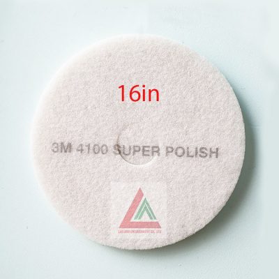 Pad chà sàn 3M màu trắng 16in