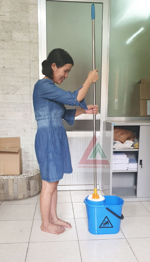 Bộ xô vắt đơn chổi lau nhà 14L (B-14) - Ảnh 2