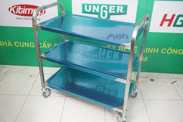 Xe đẩy 3 tầng inox