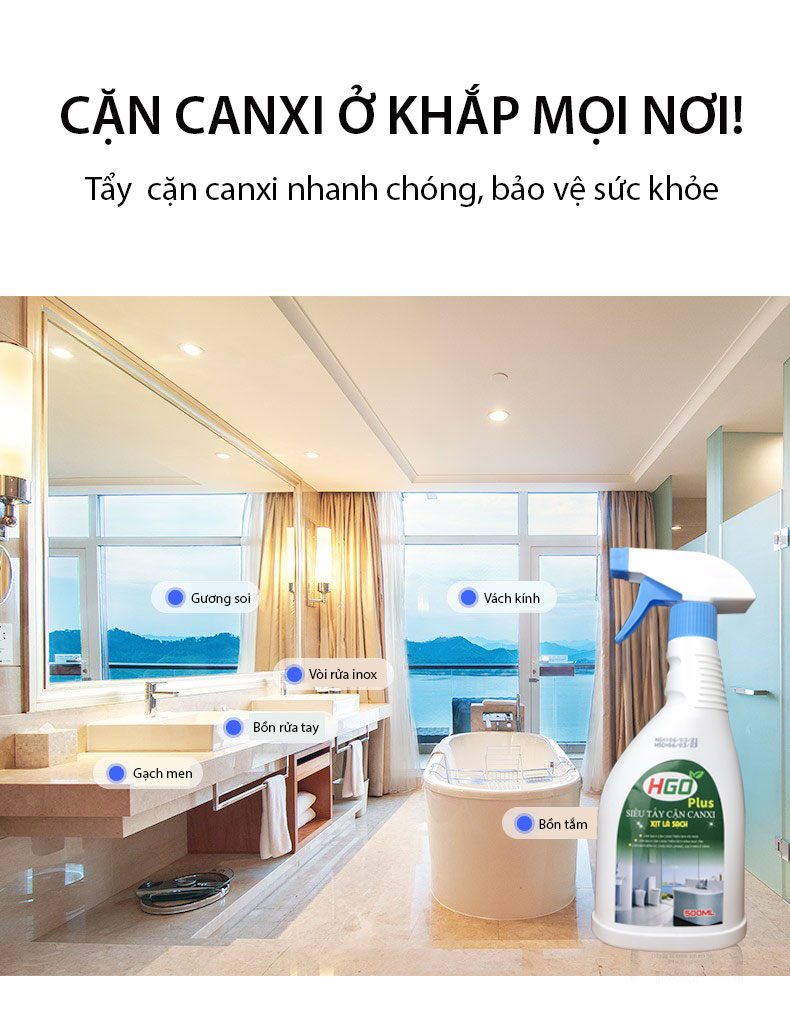 Nước Tẩy Cặn Canxi Hgo Plus 3