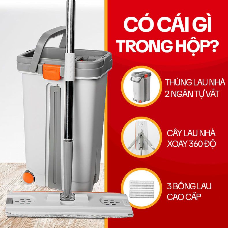 Cây Lau Nhà Tự Vắt KITIMOP PRO MAX - Ảnh 2