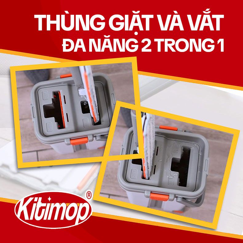 Cây Lau Nhà Tự Vắt KITIMOP PRO MAX - Ảnh 3