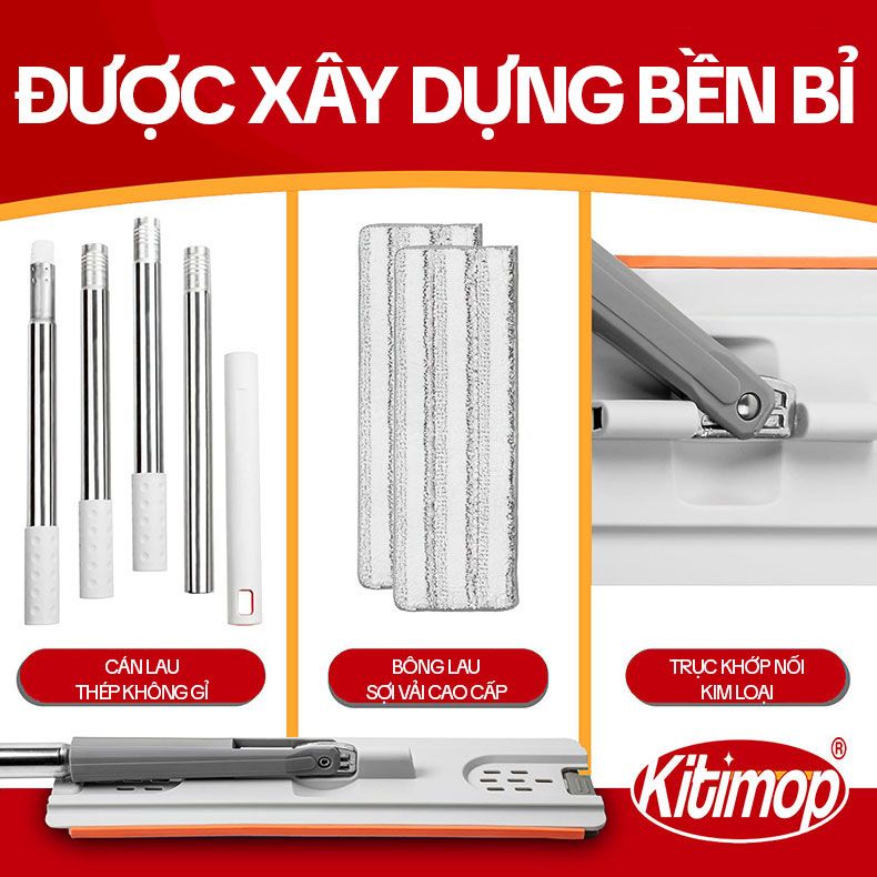 Cây Lau Nhà Tự Vắt KITIMOP PRO MAX - Ảnh 5
