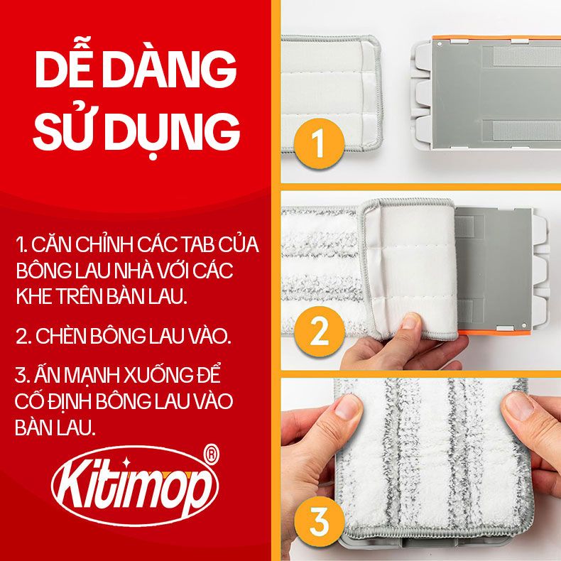 Cây Lau Nhà Tự Vắt KITIMOP PRO MAX - Ảnh 6