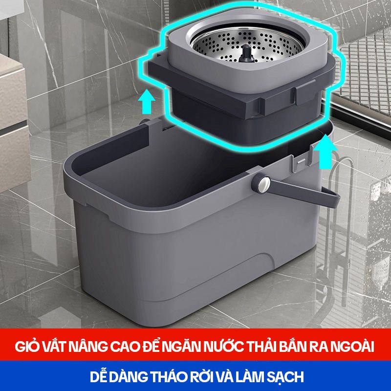 Cây Lau Nhà Xoay 360 Độ KITIMOP KS360 - Ảnh 2
