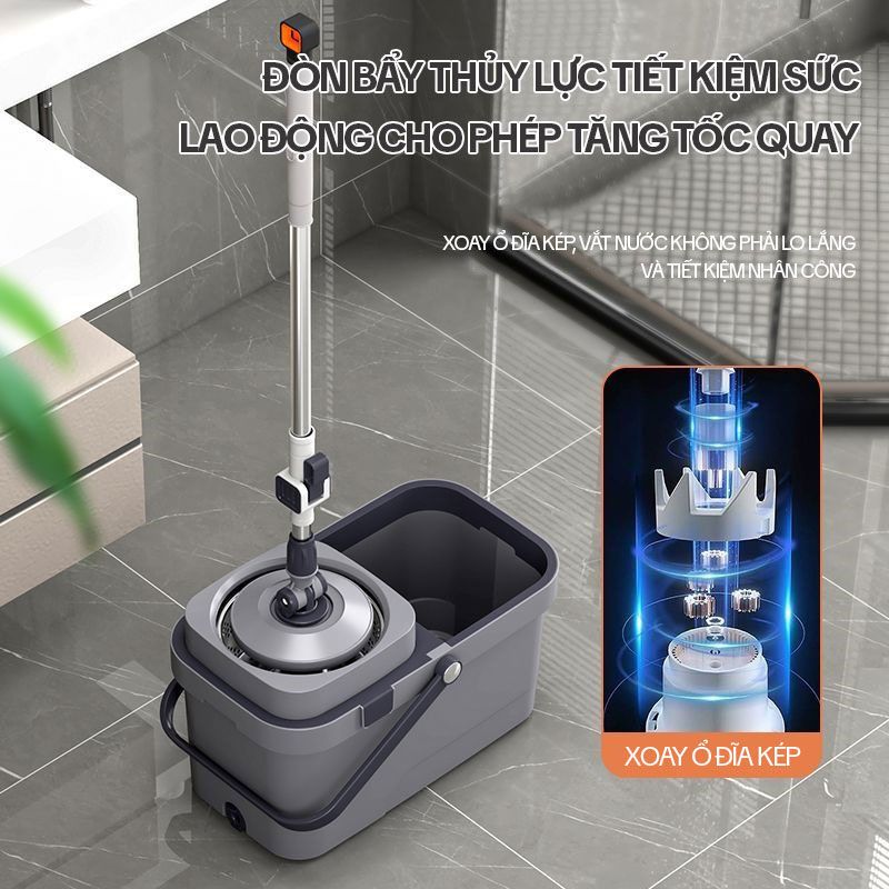 Cây Lau Nhà Xoay 360 Độ KITIMOP KS360 - Ảnh 4