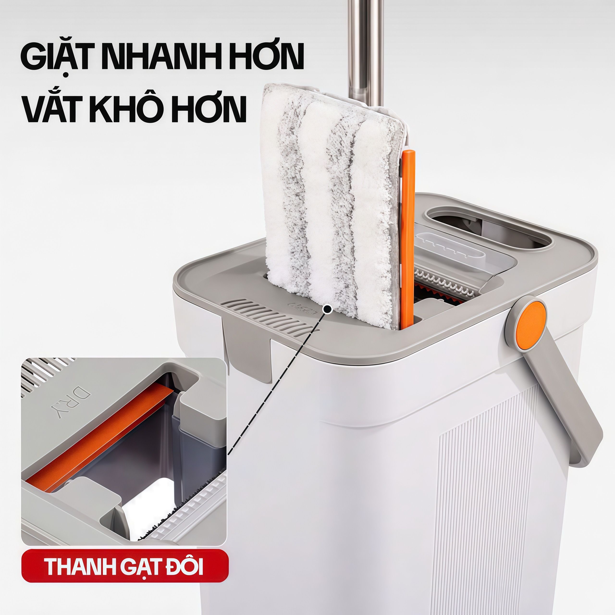 Bộ lau nhà tách nước bẩn Kitmop SC09